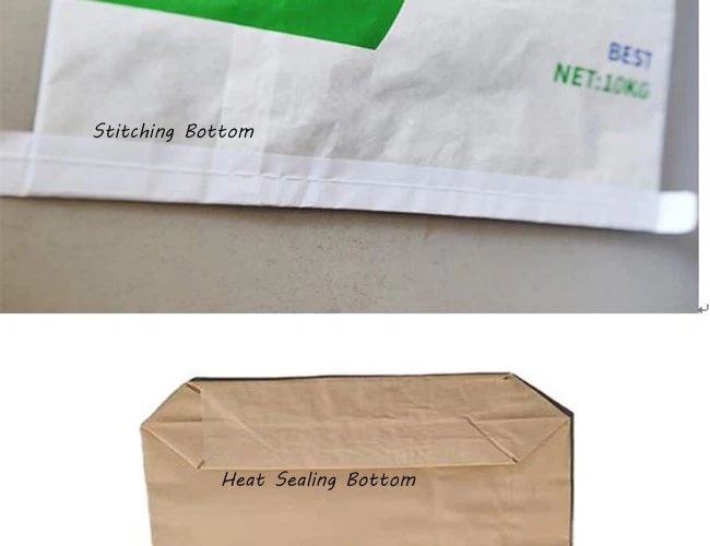different sealing types at the bottom
